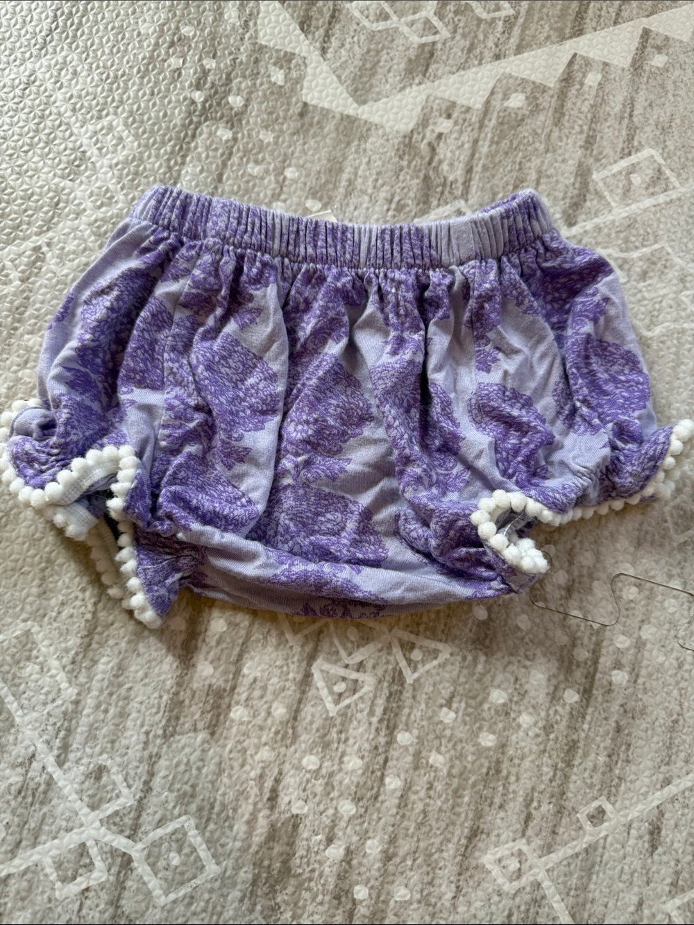 kate quinn Lavender bamboo Floral Pom-Pom Bloomer Diaper Cover